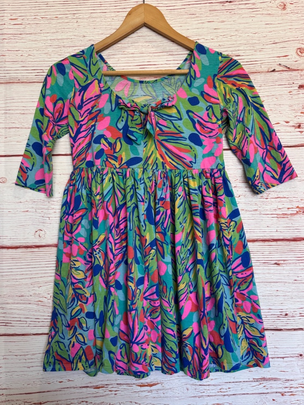 Lilly Pulitzer Mini Evelyn Dress in Multi Hot Spot Sz XL (12-14) - Picture 8 of 10